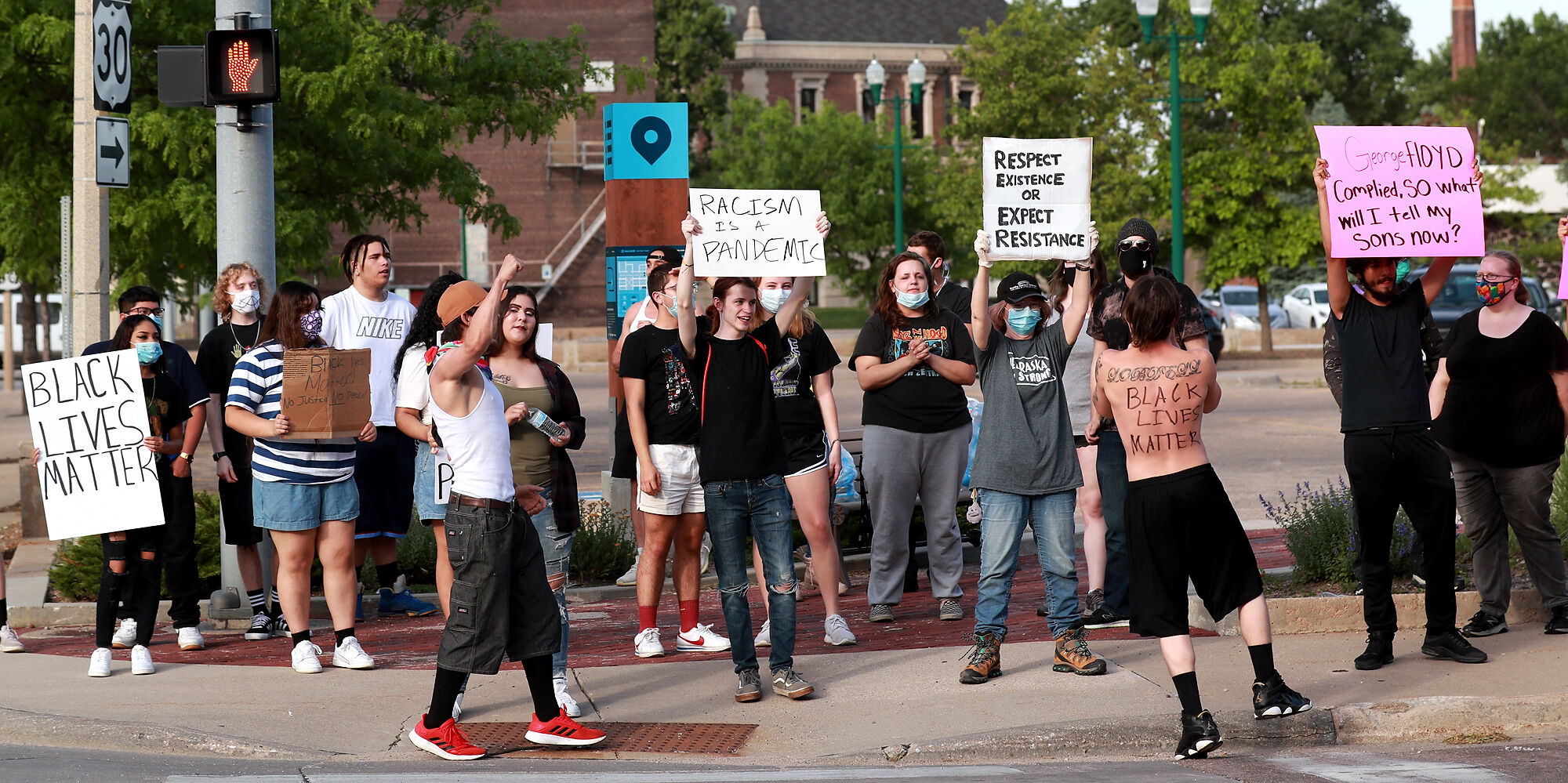 Tuesday night protests in Grand Island